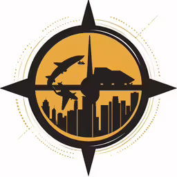 a graphic of the seaplane and buildings