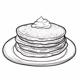 pancakes with butter on top are sitting on a plate