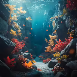 a view of a fish hole that appears to be underwater