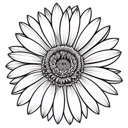 a drawing of a sunflower in black and white,a black and white drawing of a sunflower