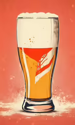 an old fashioned beer glass is half full