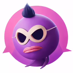 an angry bird wearing sunglasses, hair and a nose