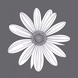 a black and white photo of an image of a flower,a black and white drawing of a flower