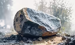 an old rock with water on top