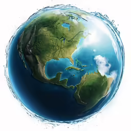 the earth is surrounded by water