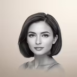 a close up of a person with short hair