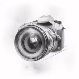 the digital camera with a sky background
