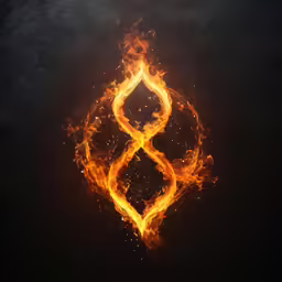 flames overlaid in a black background are the symbol of the zodiac sign