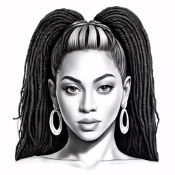 the image of an african american woman with braids in her hair