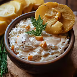 a bowl with some kind of mashed potato