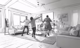 two women play wii inside a room