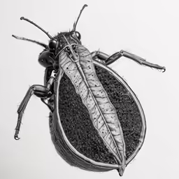 a bug is sitting on top of the surface