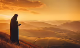 a person on a hill with a cell phone