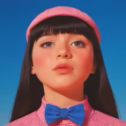 an image of a little girl wearing a bow tie