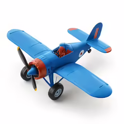 the blue biplane has two wings on it
