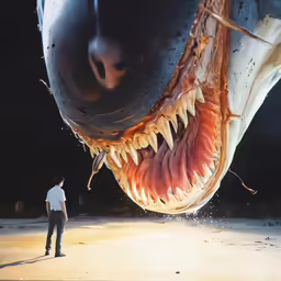 an animal statue being prepared for display