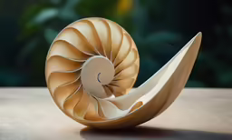 the inside of an onion slice shell with a brown center