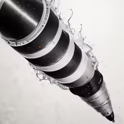 a water - filled object is seen from below