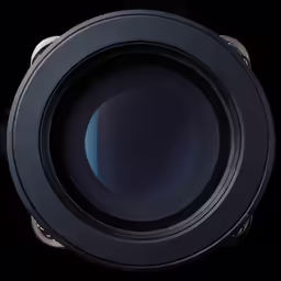 a lens showing the back view of it