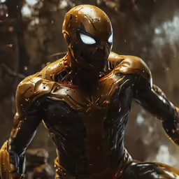 the superhero is in his character suit for the upcoming movie