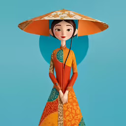 a statue with an umbrella over her head