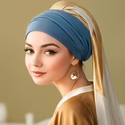 a beautiful young woman with a pearl earring