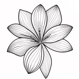 a black and white drawing of a flower,a flower that is drawing in pencil on a white paper
