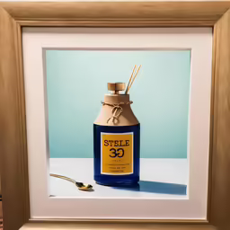 a picture of a bottle with a straw inside