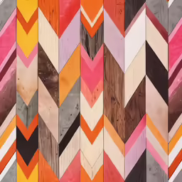multi colored herringbones on wood background