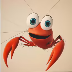 a photo of a crab with a big eyes