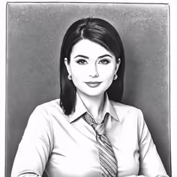 a woman with long hair wearing a tie