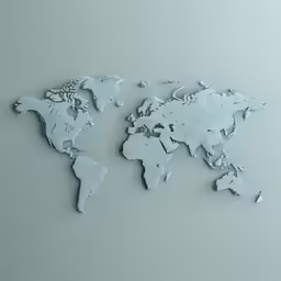 an abstract map of the world is shown on a light gray background