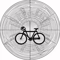 an illustrated drawing of a bicycle