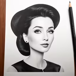 the original pencil drawing of elizabeth miller