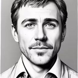 a man with a white collar shirt and tie