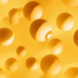 some circles are shown against a yellow wall