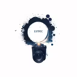 an artistic photograph of the word epic with splots