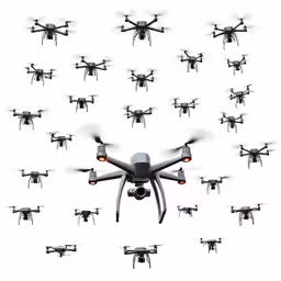 a bunch of unmanneds that are flying in the air