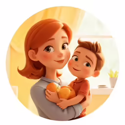 a woman holding a small child in her arms