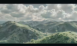 a scenic view from the top of a mountain with mountains