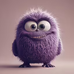 this monster - like creature has a huge smile and two eyes