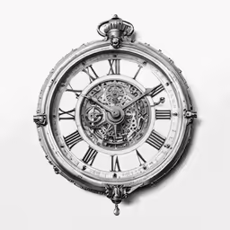 a clock has been engraved into the back of a wall