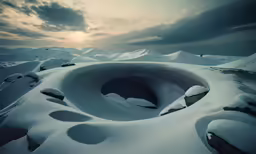 this is a mountain area covered in snow