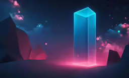 a large, bright tower like object in the middle of a night sky