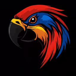 the colorful bird has long black feathers