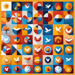 the cover for the book, birds of the world,a yellow square with different color scheme