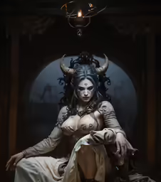 an image of a female doll dressed as a demon