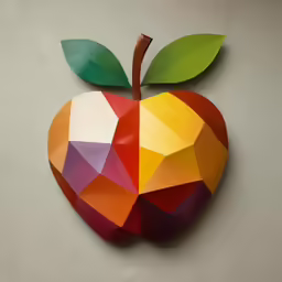 the color scheme in a paper apple