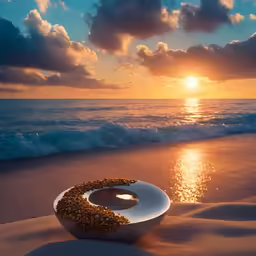an odd piece of art that is standing in the sand