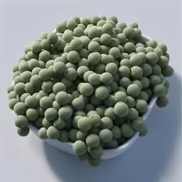 small green balls in a white bowl